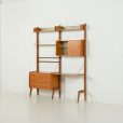 25442 Scandinavian freestanding wall unit model Ergo with a desk, Norway 1960s-05