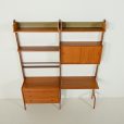 25442 Scandinavian freestanding wall unit model Ergo with a desk, Norway 1960s-08