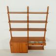 25448 Danish teak two bay wall unit in teak, 1970s-09