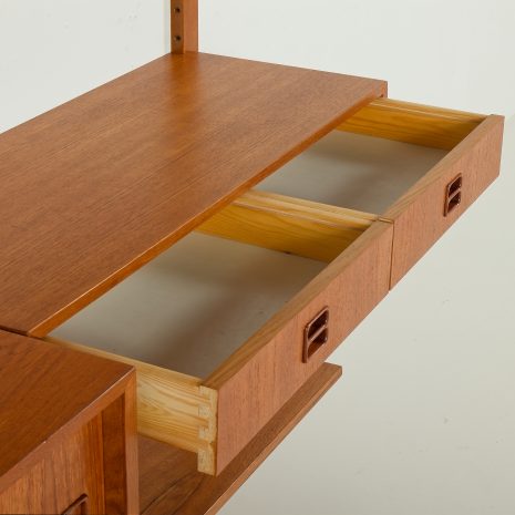 25448 Danish teak two bay wall unit in teak, 1970s-10 25448 Danish teak two bay wall unit in teak, 1970s-10