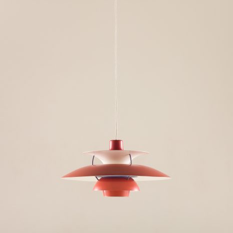 25449 Vintage PH 5 czerwona lampa autorstwa Poul Henningsen dla Louis Poulsen-1 25449 Vintage PH 5 czerwona lampa autorstwa Poul Henningsen dla Louis Poulsen-1