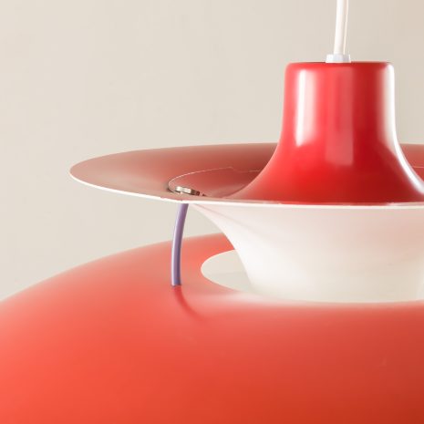 25449 Vintage PH 5 red lamp by Poul Henningsen for Louis Poulsen-3 25449 Vintage PH 5 red lamp by Poul Henningsen for Louis Poulsen-3