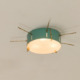 25265.1 Italian mid century ceiling flush mount light in the style of Gio Ponti, 1950s_4