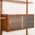 25362 Danish mid century two bay wall unit in the syle of Poul Cadovius, Denmark, 1960s-10