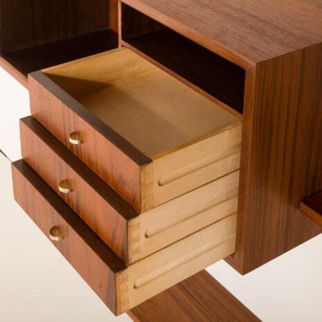 25362 Danish mid century two bay wall unit in the syle of Poul Cadovius, Denmark, 1960s-15 25362 Danish mid century two bay wall unit in the syle of Poul Cadovius, Denmark, 1960s-15