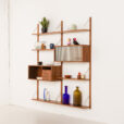 Danish mid-century two-bay wall unit in the style of Poul Cadovius, Denmark, 1960s