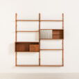 25362 Danish mid century two bay wall unit in the syle of Poul Cadovius, Denmark, 1960s-6