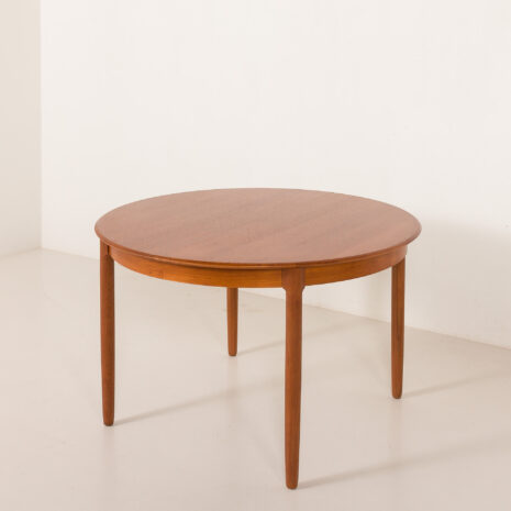 25404 Danish teak round extension table 1960s-12 25404 Danish teak round extension table 1960s-12