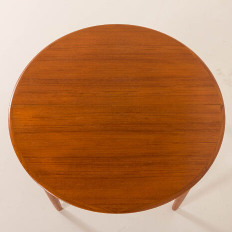 25404 Danish teak round extension table 1960s-8 25404 Danish teak round extension table 1960s-8