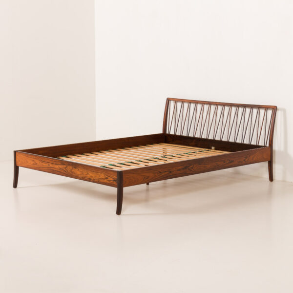 Ole Wanscher style double bed in rosewood, Denmark, 1960s
