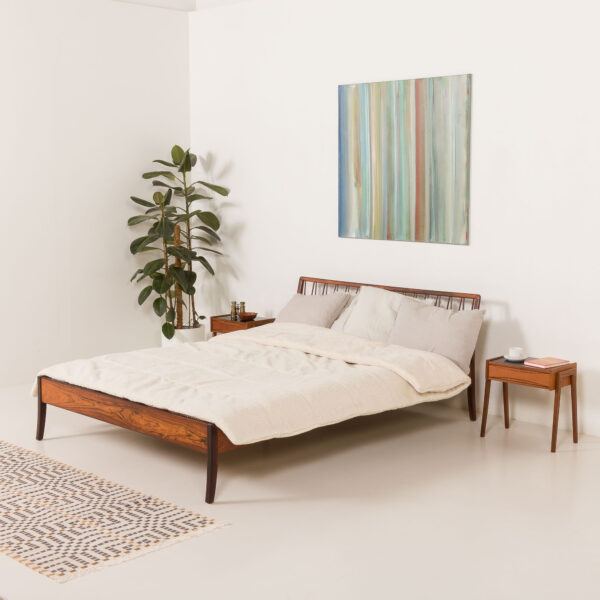 25407 Ole Wanscher style double bed in rosewood, Denmark, 1960s.1-1
