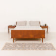25408 Danish mid century teak double bed in the style of Hans Wegner, 1960s-1