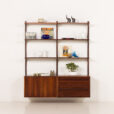 25414 Poul Cadovius two bay rosewood wall unit for Cado, 1960s-1