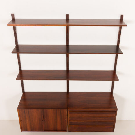 25414 Poul Cadovius two bay rosewood wall unit for Cado, 1960s-10 25414 Poul Cadovius two bay rosewood wall unit for Cado, 1960s-10