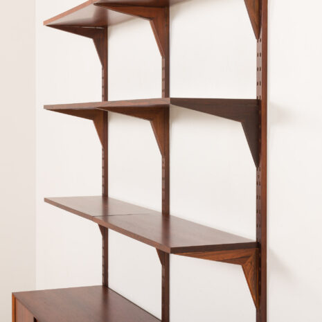 25414 Poul Cadovius two bay rosewood wall unit for Cado, 1960s-11 25414 Poul Cadovius two bay rosewood wall unit for Cado, 1960s-11