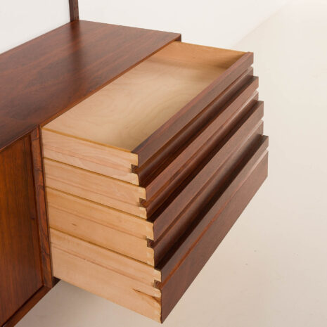 25414 Poul Cadovius two bay rosewood wall unit for Cado, 1960s-22 25414 Poul Cadovius two bay rosewood wall unit for Cado, 1960s-22