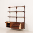 25414 Poul Cadovius two bay rosewood wall unit for Cado, 1960s-5