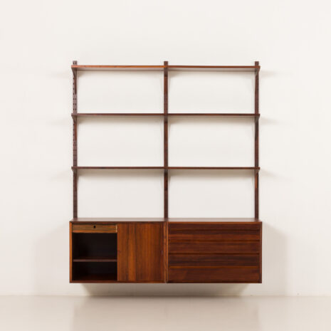 25414 Poul Cadovius two bay rosewood wall unit for Cado, 1960s-8 25414 Poul Cadovius two bay rosewood wall unit for Cado, 1960s-8