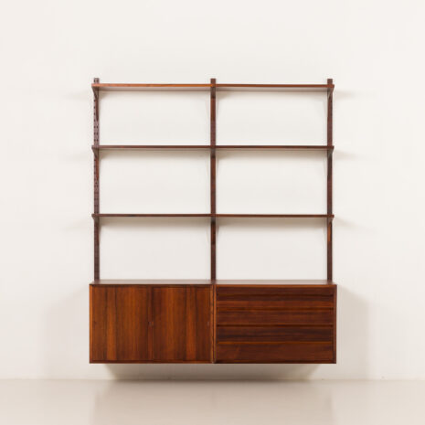25414 Poul Cadovius two bay rosewood wall unit for Cado, 1960s-9 25414 Poul Cadovius two bay rosewood wall unit for Cado, 1960s-9