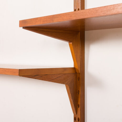 25419 Poul Cadovius rare 3 bay wall unit with a large desk or table for Cado, 1960s-11 25419 Poul Cadovius rare 3 bay wall unit with a large desk or table for Cado, 1960s-11