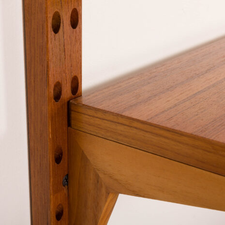 25419 Poul Cadovius rare 3 bay wall unit with a large desk or table for Cado, 1960s-17 25419 Poul Cadovius rare 3 bay wall unit with a large desk or table for Cado, 1960s-17