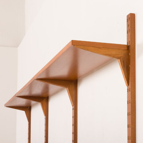 25419 Poul Cadovius rare 3 bay wall unit with a large desk or table for Cado, 1960s-19 25419 Poul Cadovius rare 3 bay wall unit with a large desk or table for Cado, 1960s-19