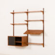 25420 Poul Cadovius teak wall unit for Cado, Denmark 1960s-4