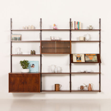 25436 PS System rosewood wall unit by Preben Sorensen, Randers, Denmark 1960s-1 25436 PS System rosewood wall unit by Preben Sorensen, Randers, Denmark 1960s-1