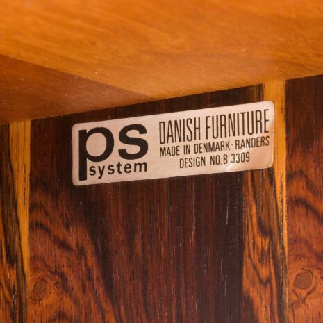 25436 PS System rosewood wall unit by Preben Sorensen, Randers, Denmark 1960s-17 25436 PS System rosewood wall unit by Preben Sorensen, Randers, Denmark 1960s-17