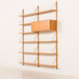 25438 Scandinavian mid century oak wall unit , Denmark, 1970s-15