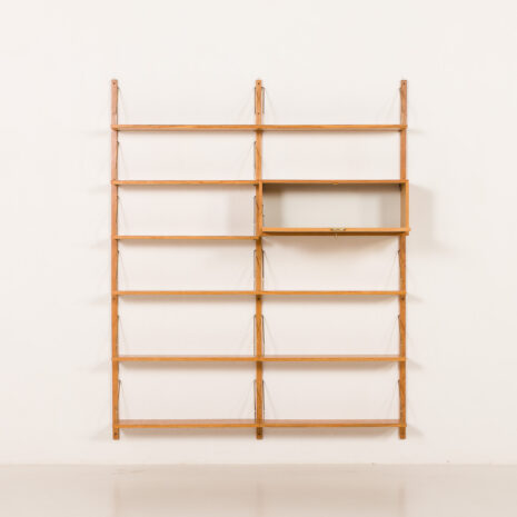 25438 Scandinavian mid century oak wall unit , Denmark, 1970s-5 25438 Scandinavian mid century oak wall unit , Denmark, 1970s-5