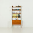 25443 Ergo free standing one bay teak wall unit by John Texmon, Norway 1960s-01