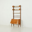 25443 Ergo free standing one bay teak wall unit by John Texmon, Norway 1960s-04