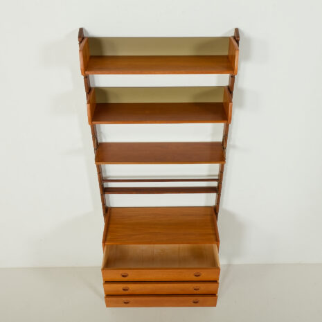 25443 Ergo free standing one bay teak wall unit by John Texmon, Norway 1960s-06 25443 Ergo free standing one bay teak wall unit by John Texmon, Norway 1960s-06