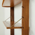 25443 Ergo free standing one bay teak wall unit by John Texmon, Norway 1960s-13
