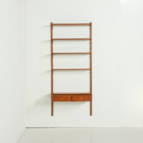 25447 Scandinavian vintage wall unit with a console in the style of Poul Cadovius, 1960s-05 25447 Scandinavian vintage wall unit with a console in the style of Poul Cadovius, 1960s-05