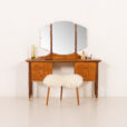 25454 Scandinavian mid century dressing table, vanity with adjustable mirrors, 1960s-1