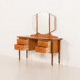 25454 Scandinavian mid century dressing table, vanity with adjustable mirrors, 1960s-4