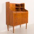 25455 Danish modern teak secretaire with brass details, 1960s-15