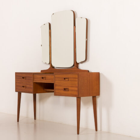 25458 Scandinavian mid century dressing table with adjustable mirrors, 1960s-15 25458 Scandinavian mid century dressing table with adjustable mirrors, 1960s-15