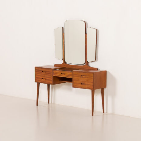 25458 Scandinavian mid century dressing table with adjustable mirrors, 1960s-3 25458 Scandinavian mid century dressing table with adjustable mirrors, 1960s-3