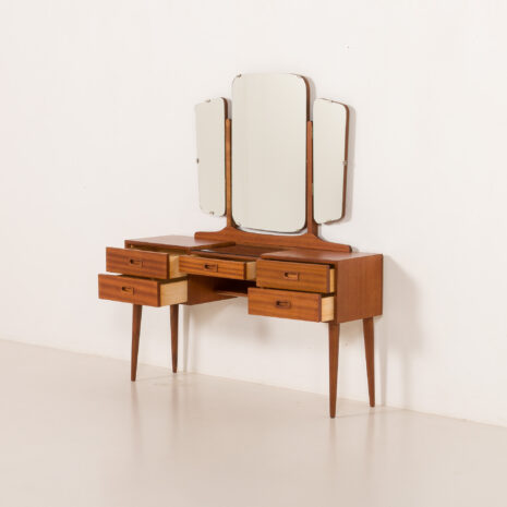 25458 Scandinavian mid century dressing table with adjustable mirrors, 1960s-4 25458 Scandinavian mid century dressing table with adjustable mirrors, 1960s-4