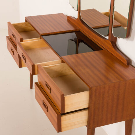 25458 Scandinavian mid century dressing table with adjustable mirrors, 1960s-7 25458 Scandinavian mid century dressing table with adjustable mirrors, 1960s-7