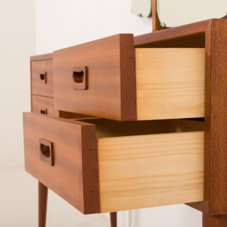 25458 Scandinavian mid century dressing table with adjustable mirrors, 1960s-8 25458 Scandinavian mid century dressing table with adjustable mirrors, 1960s-8