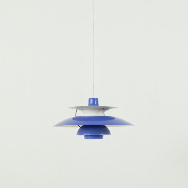 25463 Vintage PH 5 blue lamp by Poul Henningsen for Louis Poulsen-01
