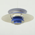 25463 Vintage PH 5 blue lamp by Poul Henningsen for Louis Poulsen-05