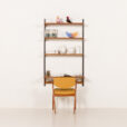 25464 Kai Kristiansen minimalist shelving unit with a desk, FM Mobler, 1960s-1