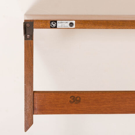 25464 Kai Kristiansen minimalist shelving unit with a desk, FM Mobler, 1960s-12 25464 Kai Kristiansen minimalist shelving unit with a desk, FM Mobler, 1960s-12