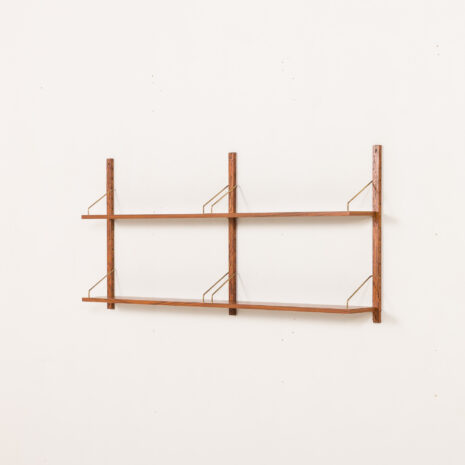 25469 Mid century teak shleves on hemp rails-3 25469 Mid century teak shleves on hemp rails-3