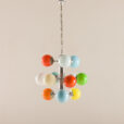 25483 Italian Space Age colorful glass chandelier, 1970s-1